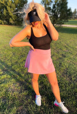 Day Out Solid Pink Skort With Waistband