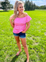 Easy Days Pink Leopard Top
