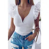 Make You Happy White Flutter Sleeve Top