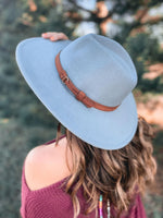 Do Your Thing Grey Wide Brim Panama Hat