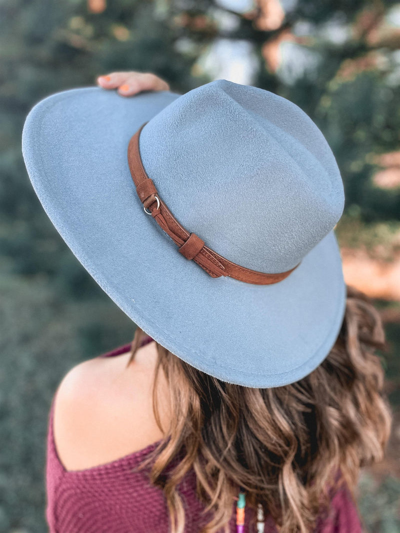 Do Your Thing Grey Wide Brim Panama Hat
