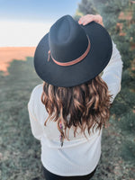 Do Your Thing Black Wide Brim Panama Hat