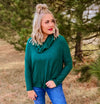 Style Me Hunter Green Turtle Mock Soft Top