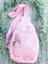 Demi Pink Corduroy Sling Bag