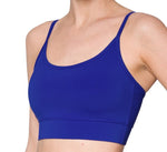 Working Out Bright Blue Athletic Adjustable Bra w/Pads